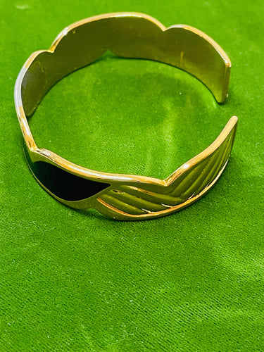Gold and Black Cuff and Hoops Set Devil's Details